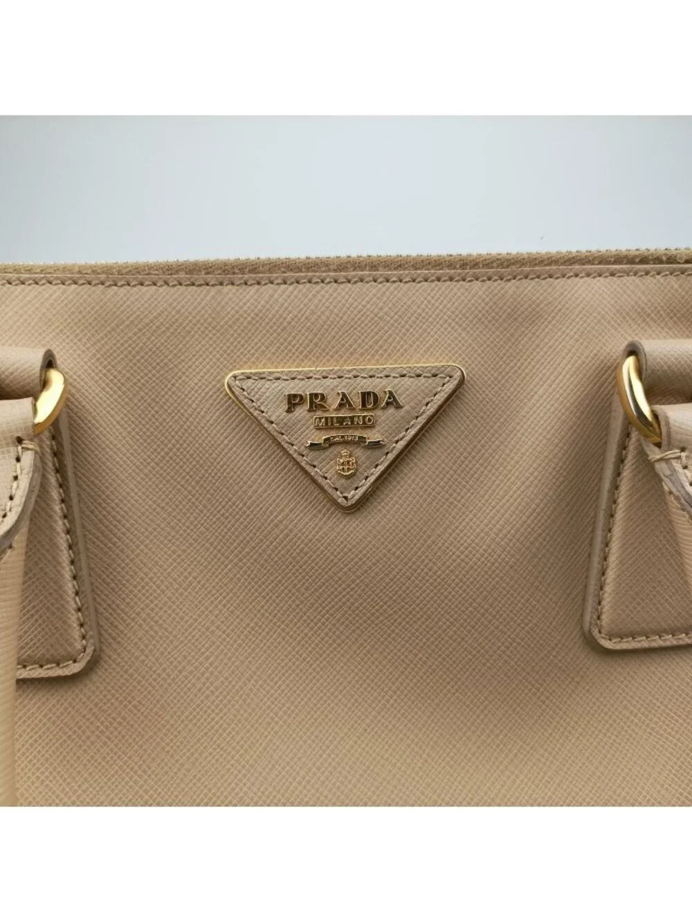 Prada Galleria Beige Saffiano Leather 64 Shoulder Bag